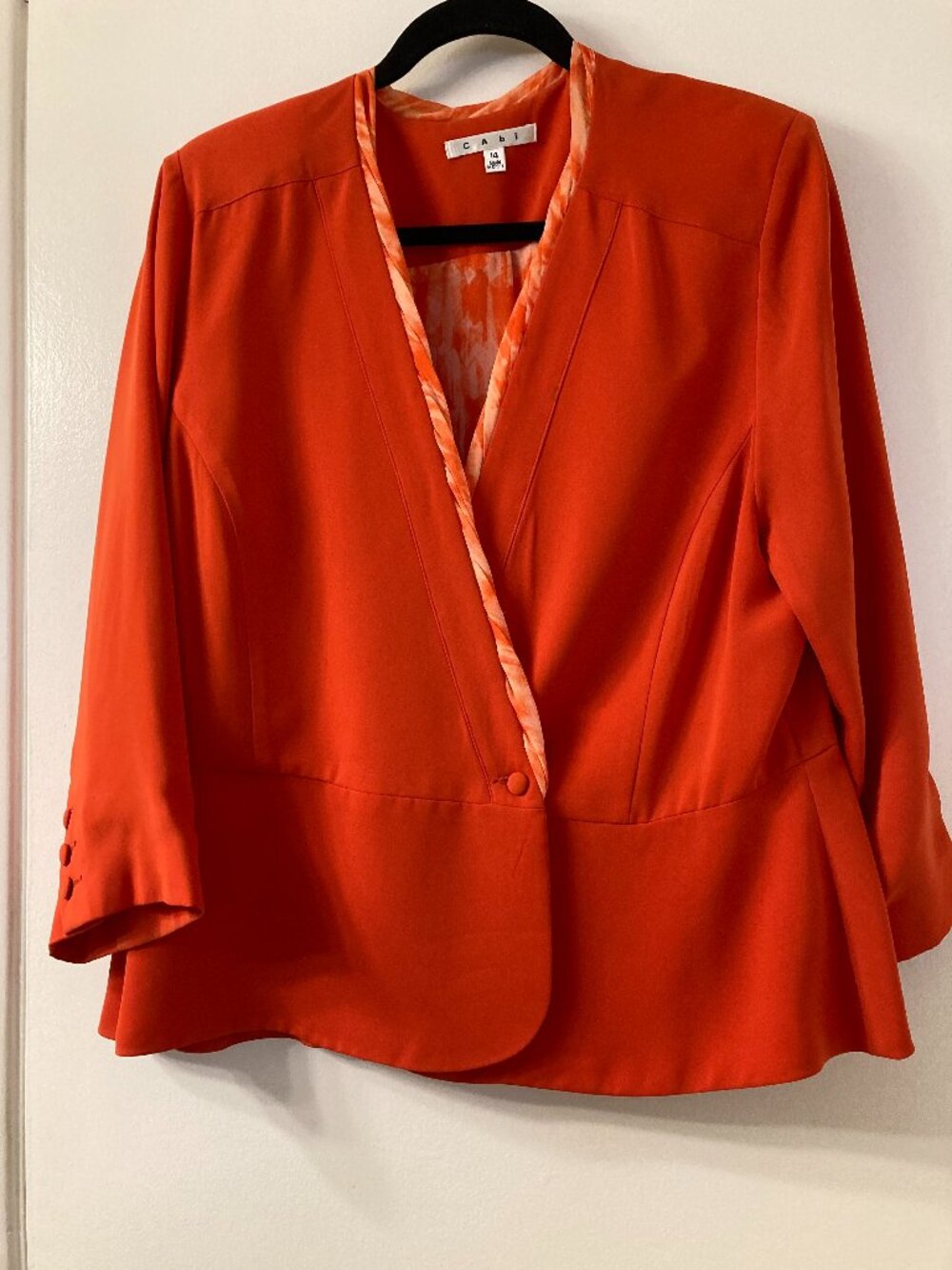 Cabi, Size 14 (deep) Orange Blouse